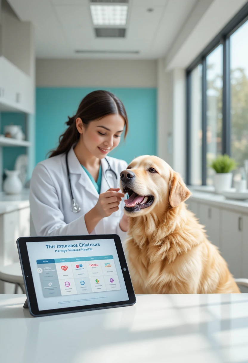 Veterinarian checking a dog's teeth, representing top pet insurance providers that cover dental care
