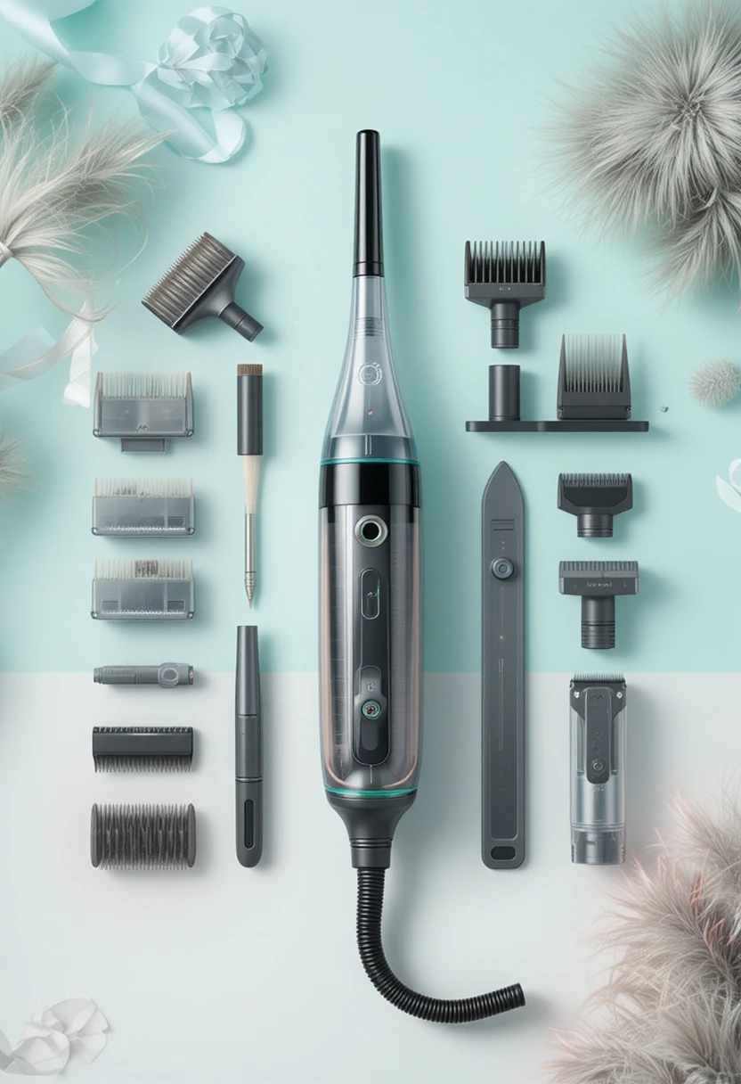 oneisall Grooming Vacuum Kit with Clipper