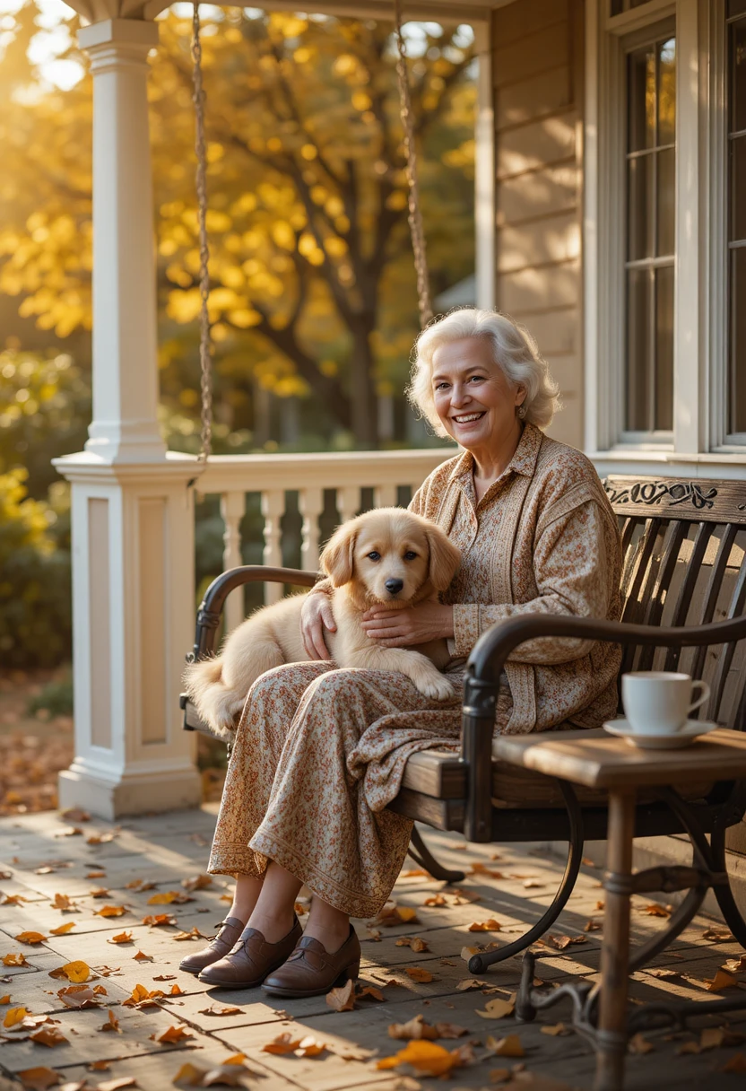 Smiling senior citizen bonding with a small fluffy dog, representing the best dog breeds for seniors for companionship and comfort