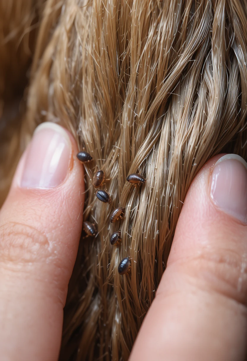 Visible Fleas Moving Through the Fur