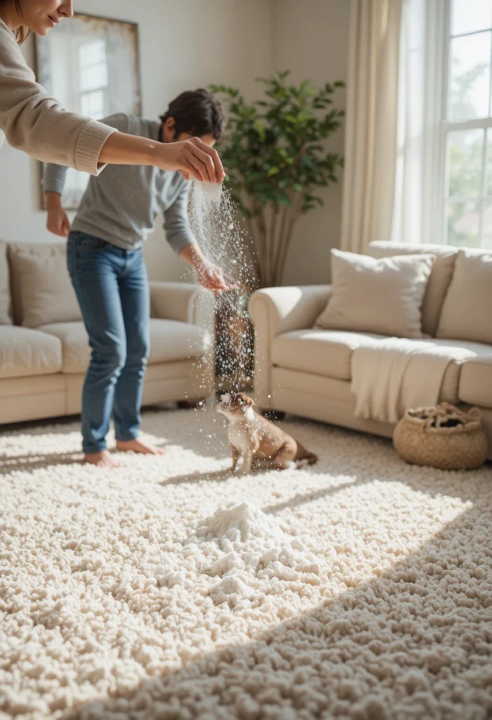 Baking Soda and Salt Carpet Treatment