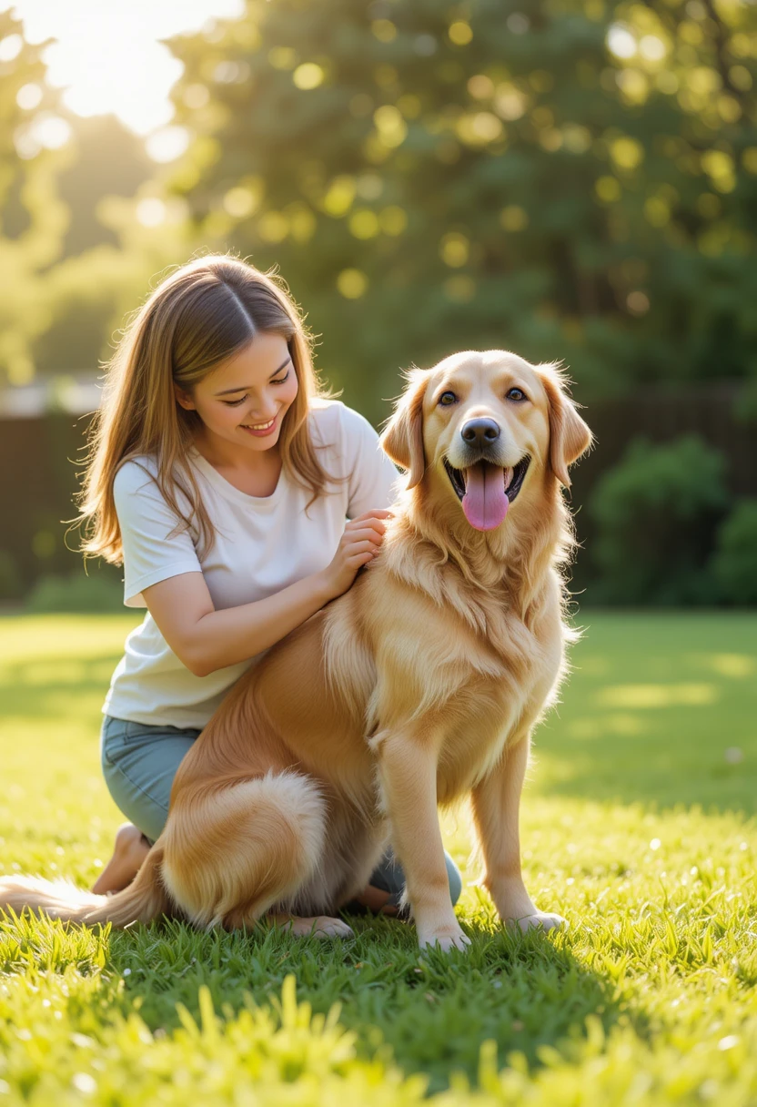 Dog owner applying tick prevention treatment outdoors, showcasing the best tick prevention ideas to keep dogs safe and healthy.