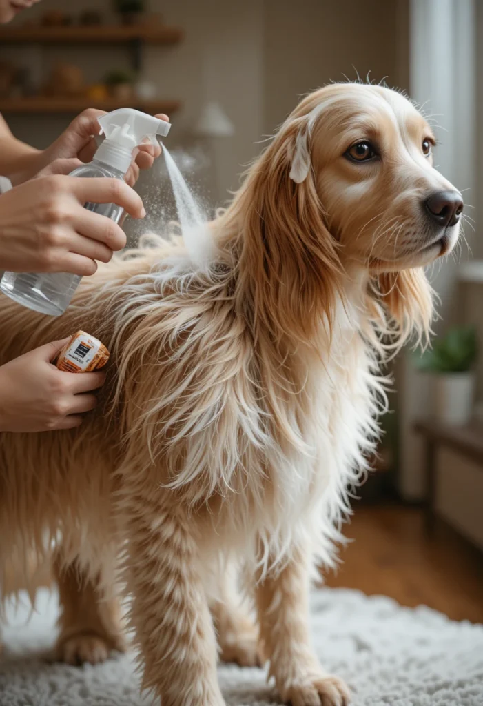 Apply Detangling Spray to High-Friction Areas Afterward