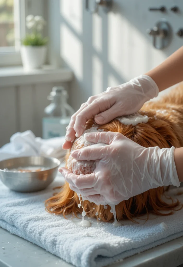 Wash with Mild, Dog-Safe Soap
