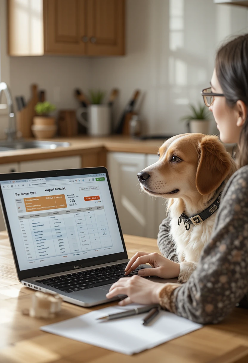 Monthly pet insurance cost factors, showing breed, age, and location influences on pricing for informed pet owner budgeting